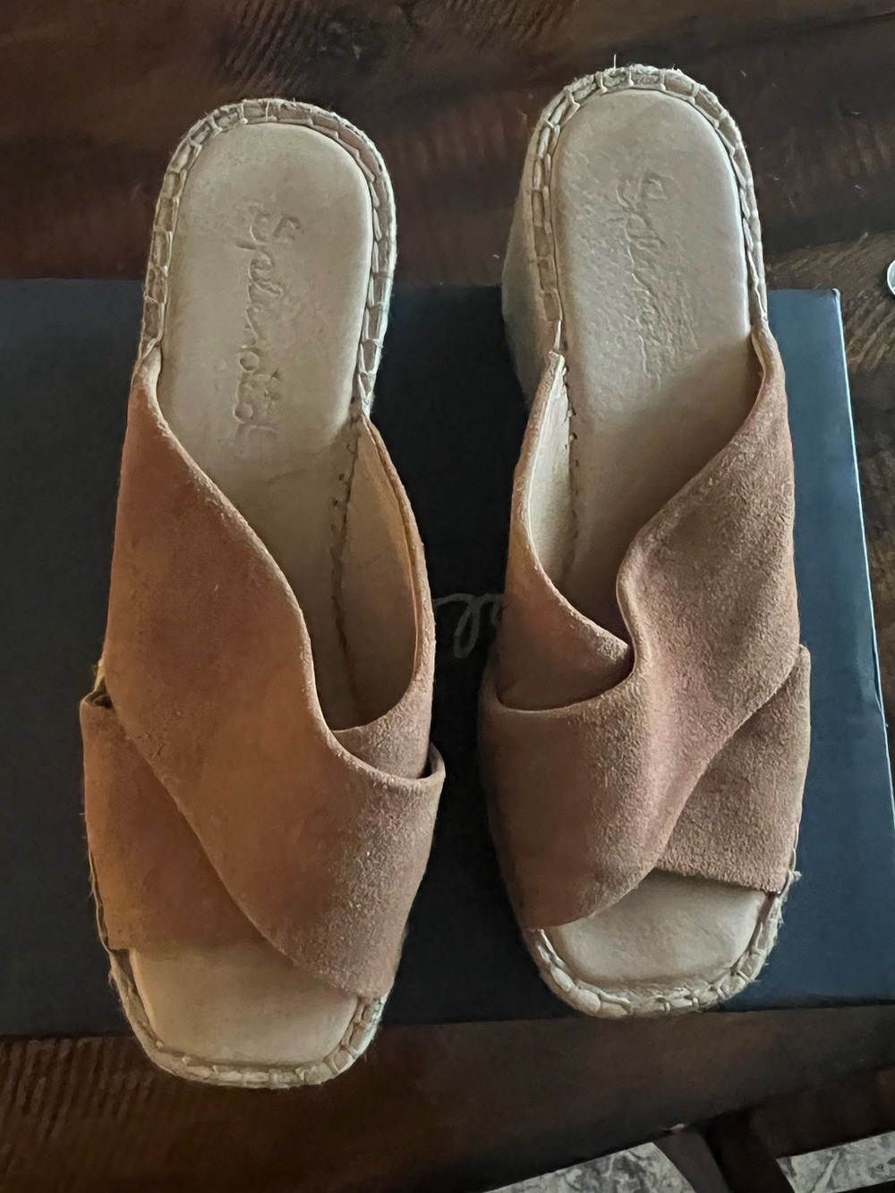 Splendid Suede Slide Sandals in Brown - Women